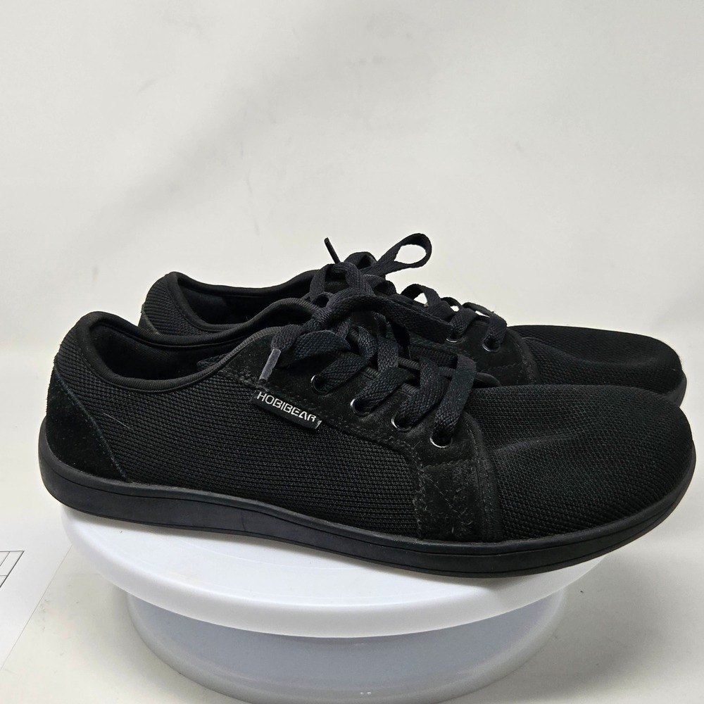 Hobibear Barefoot Shoes Mens Black Minimalist Wide Toe Box Sneakers Zero Drop
